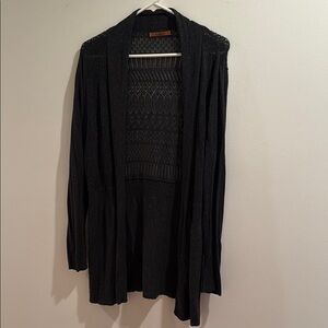 Belldini Black Cardigan Sweater Open-Front Knit